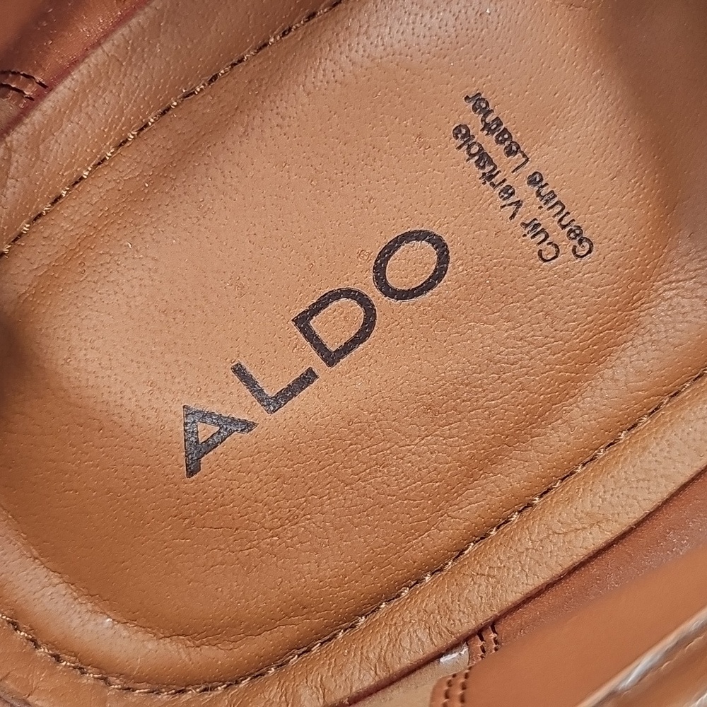 NIB Aldo Men's Manubar Leather Loafer Slip On Size 10.5 D Brown Dress Shoes - Picture 12 of 15